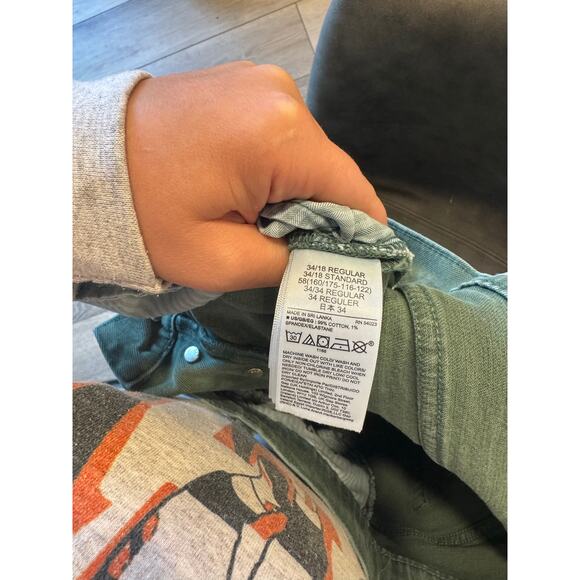 Gap Cheeky High Rise Straight Green Jeans size 18R - Picture 5 of 5